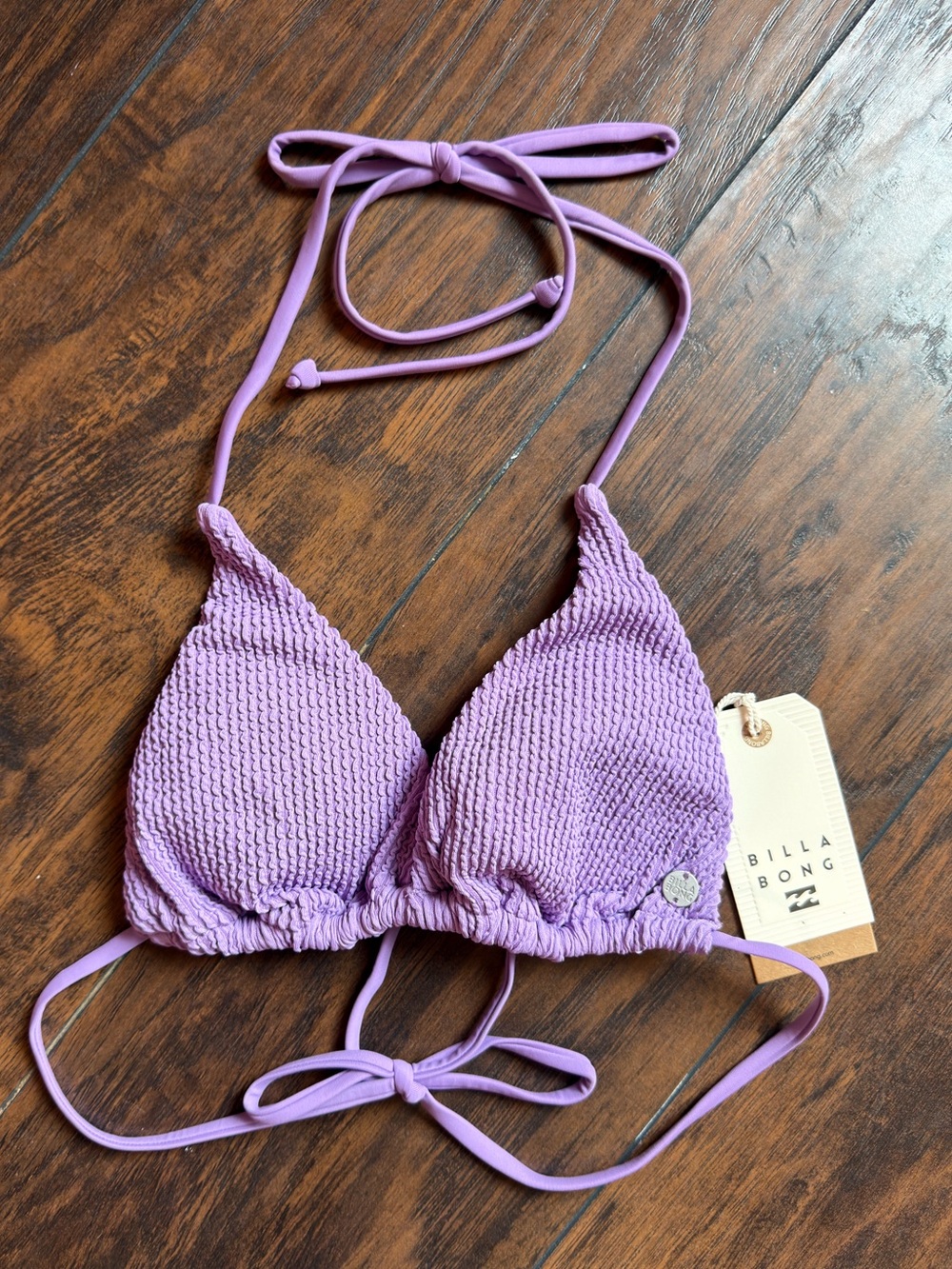 NWT Billabong Summer High Multi Triangle Bikini Top